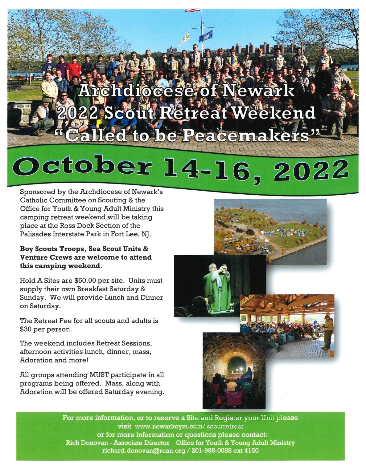Archdiocese of Newark 2022 Scout Retreat Weekend | Signs Up!